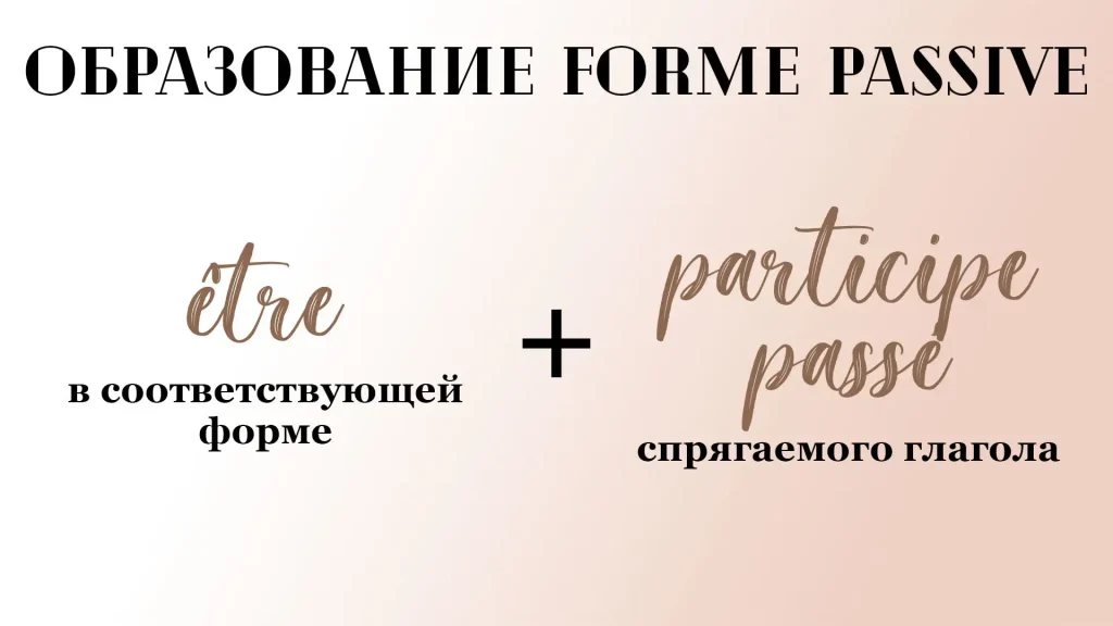 Образование пассивной формы | Французский - легко!